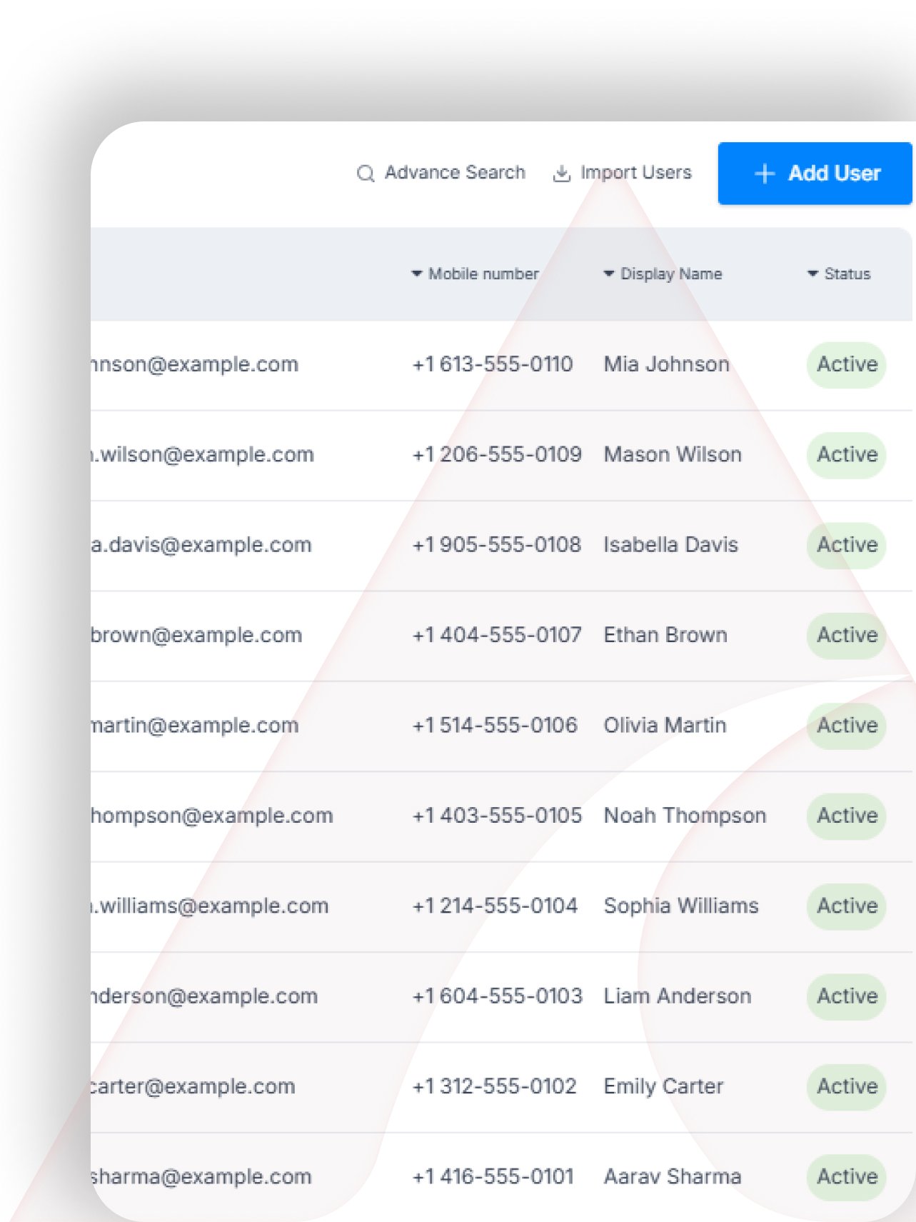 Transportation User Management System